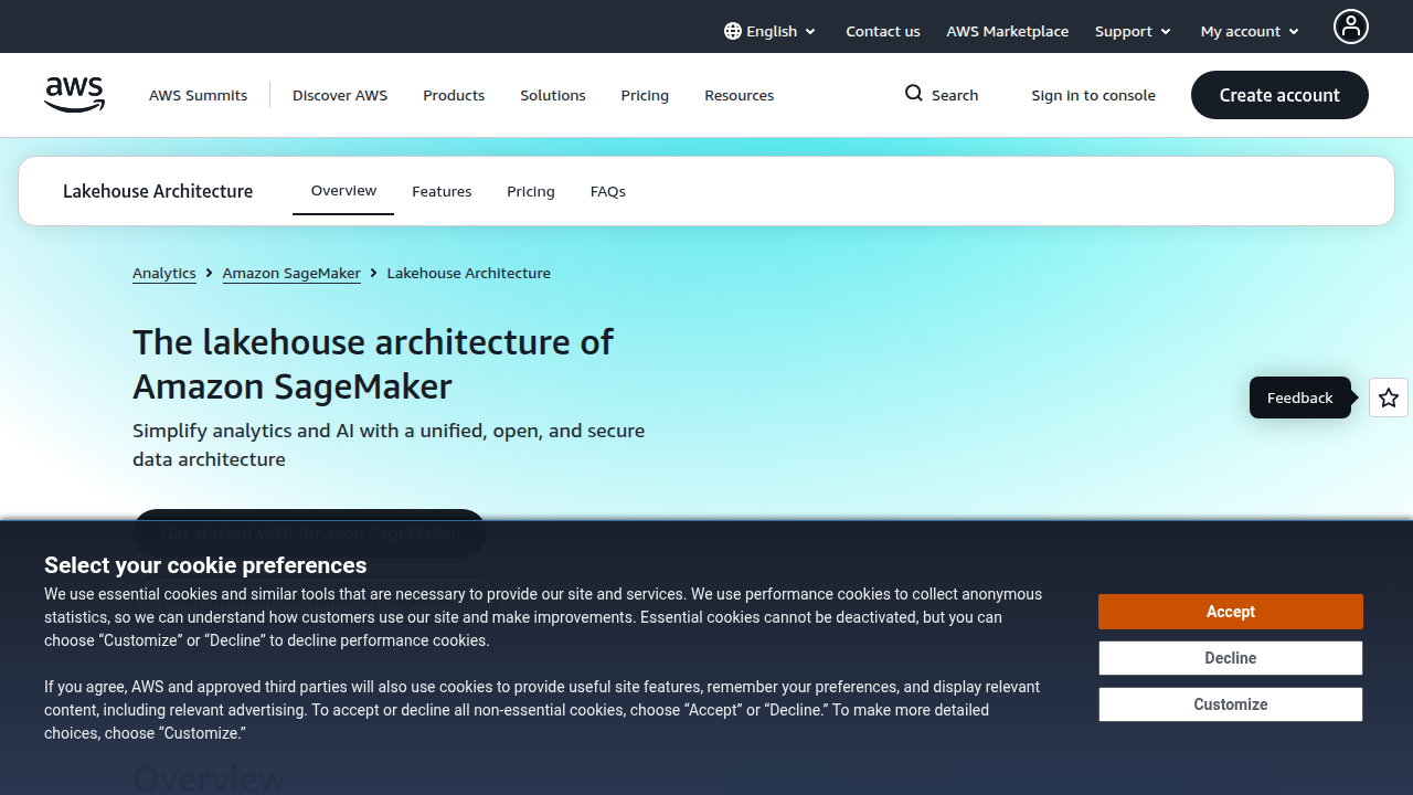 SageMaker Lakehouse unifies data access across data lakes and warehouses, simplifying data preparation and feature engineering for enterprise ML.