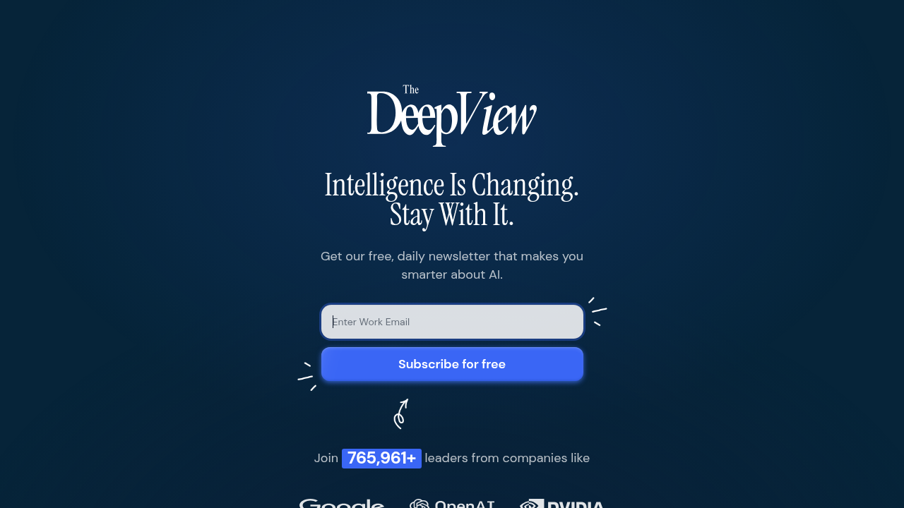 Subscribe to The Deep View Newsletter for clear daily AI updates to keep your thinking sharp.