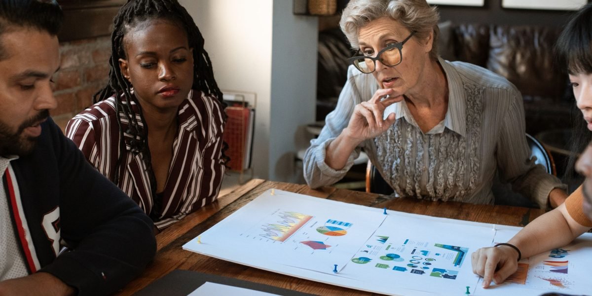 A team actively collaborating to gather insights and requirements from various stakeholders.