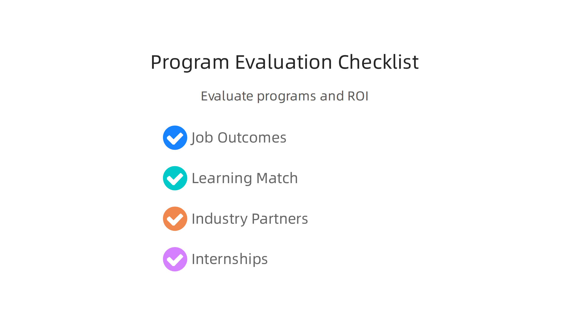 A practical checklist for enterprise leaders to evaluate education and training programs effectively.